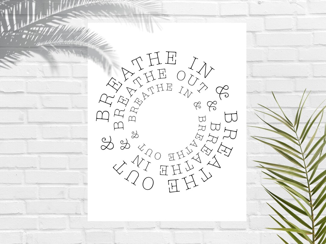 Breathe Printable Wall Art / Descarga instantánea Imprimible / Breathe ...
