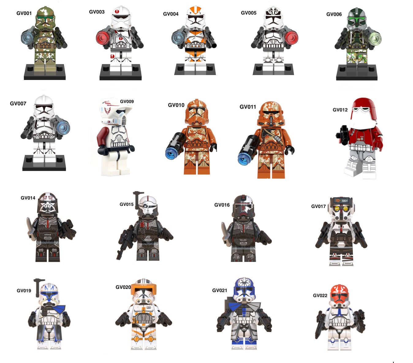 Lego Wars Minifigures Custom Clones Rex - Etsy