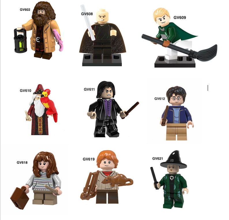 Minifigures Lego Harry Potter Custom Compatible MOC Rubeus Voldemort Dobby Hermione Ron Cooman