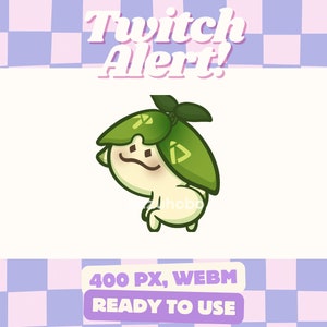 Twerking Aranara Twitch Alert, Genshin, Cute Kawaii Chibi Alert, for Streamer, VTuber, Twitch, Discord, Youtube | Variation A