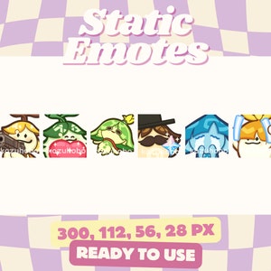 Aranara Emotes Set, Genshin, Cute Kawaii Chibi Emoji, for Streamer, VTuber, Twitch, Discord, Youtube
