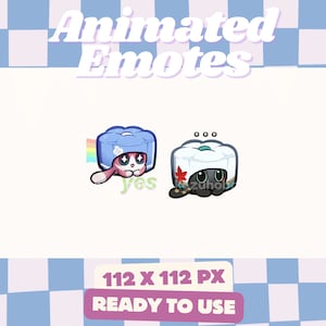 Honkai YES NO Animated Emotes Set, March 7th, Dan Heng, for Twitch, Discord, Youtube