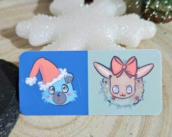 Christmas eeveelution deco sticker sheet small xmas decorations