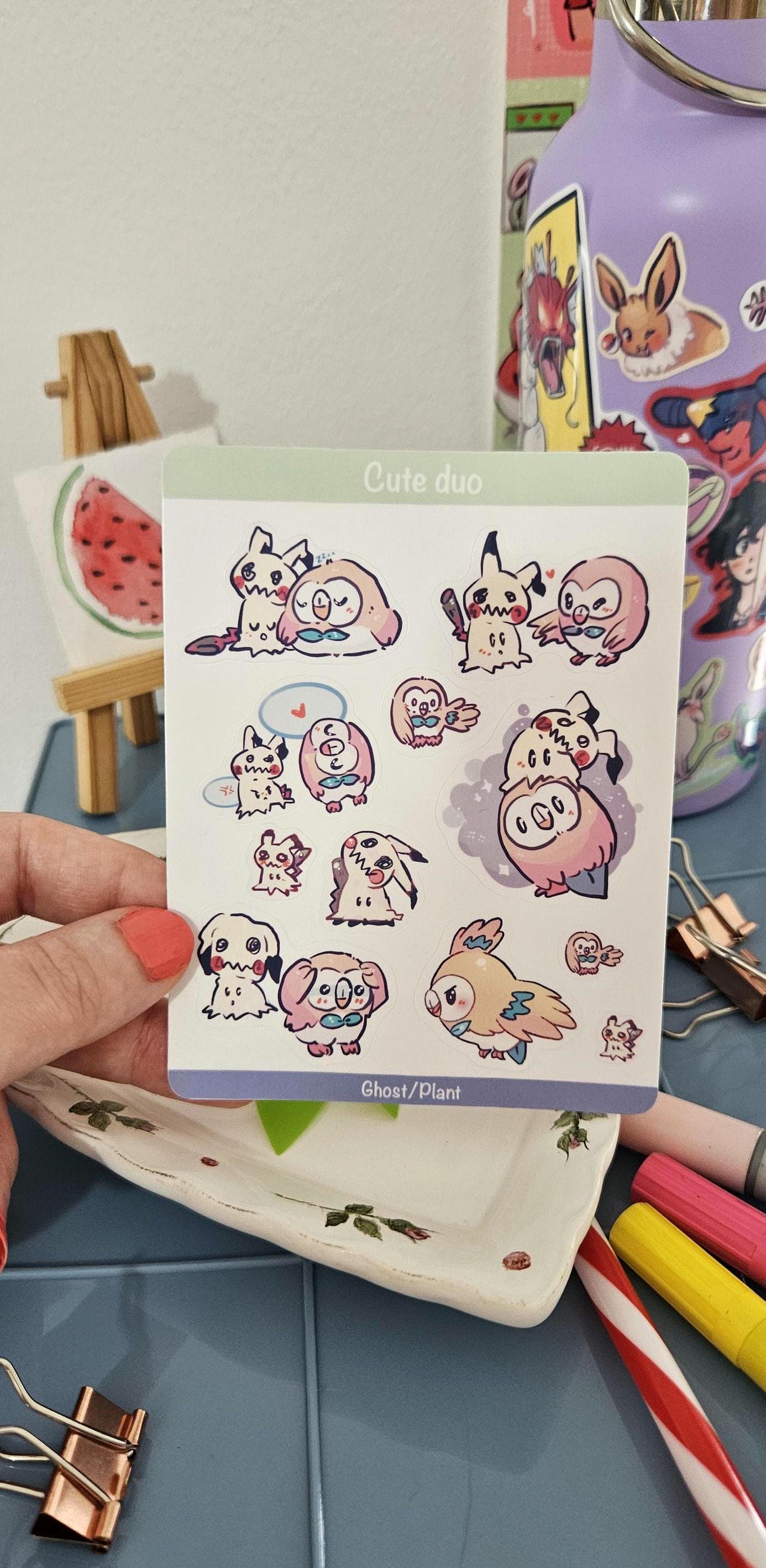 Silly owl sticker ghost fairy sticker sheet