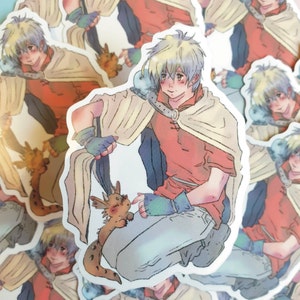 Adesivo de dragão, cavaleiro mago, bebê dragão, adesivos de mangá, anime boy, inspirado em rpg, adesivo kawaii, adesivos para laptop fofos, adesivo à prova d'água