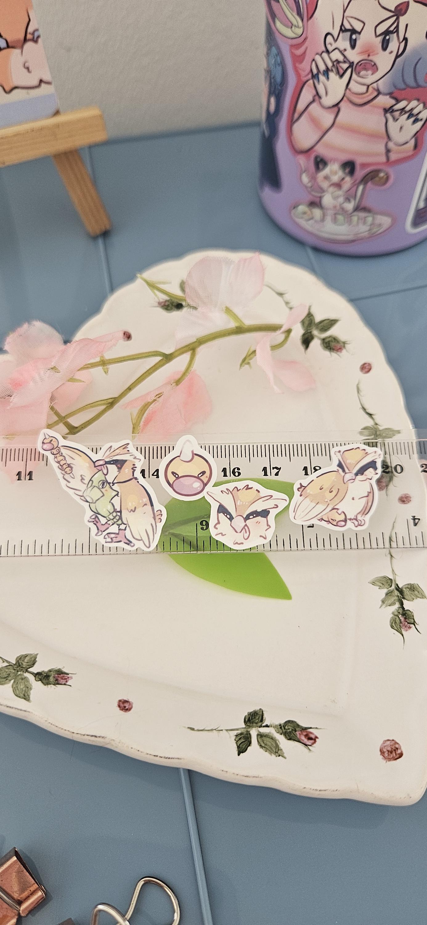 Small Sticker Sheet Kawaii Animal Stickers Mole Bird Magnet Journal and ...