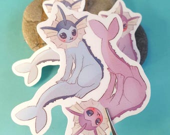 Eeveelution sticker vinyl zeemeermin monster sirene sticker zeemeermin waterfles sticker