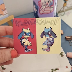 Cute monster small sticker sheet headphones sticker