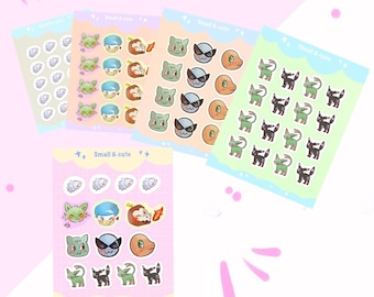 Kawaii sticker sheet planner notebook sticker chibi emotes pack style journal deco stickers