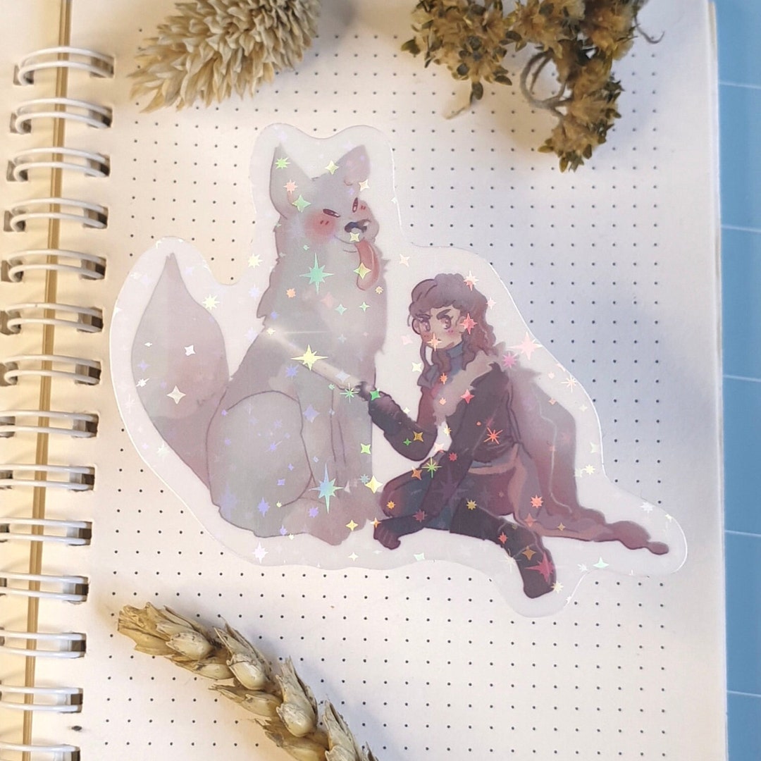 Fantasy Stickers Direwolf Wolf Stickers for Laptop Decal Waterbottle