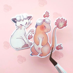 Monster Aufkleber Nerd Aufkleber für Laptop holografische kawaii lustige Dinosaurier Katze Mini Sticker Pack