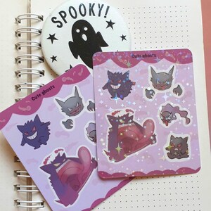 Spooky ghost sticker sheet mini ghost trio