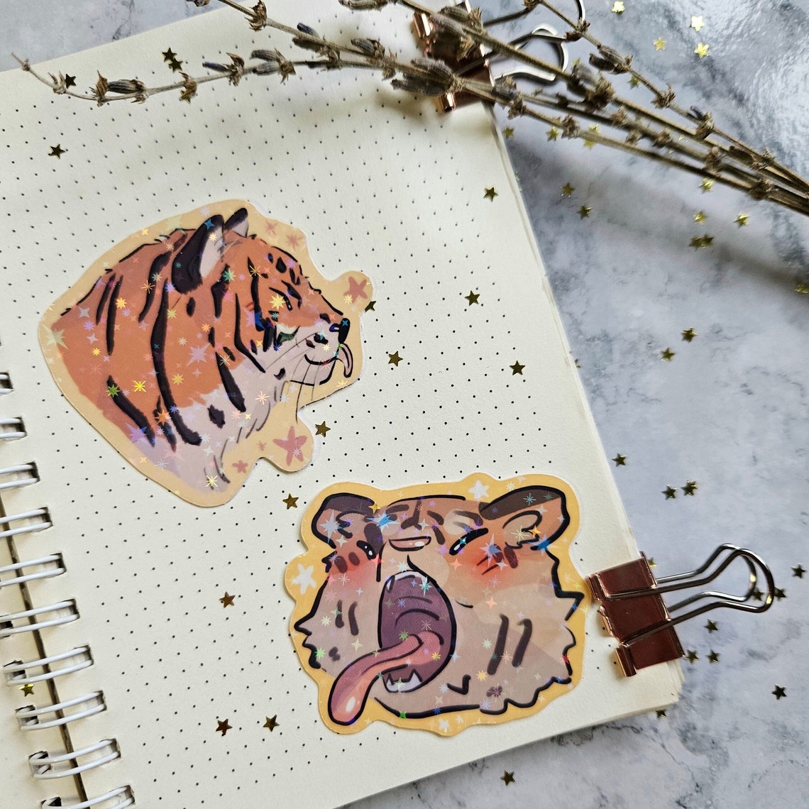 Tiger Sticker Pack Tiger Yawning Tiger Drinking Boba Tea Baby Panther ...