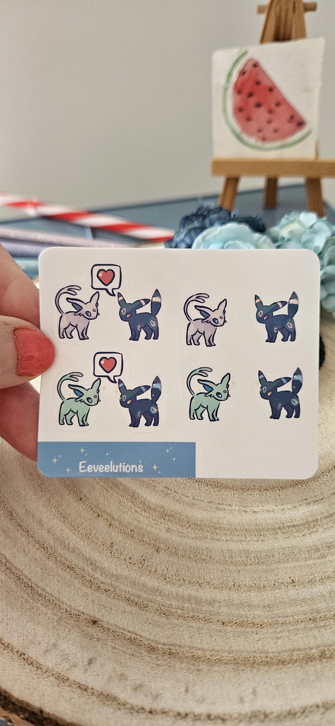 Eeveelution Vinyl Sticker Mini Sticker Sheet Planner Diary Scrapbooking ...