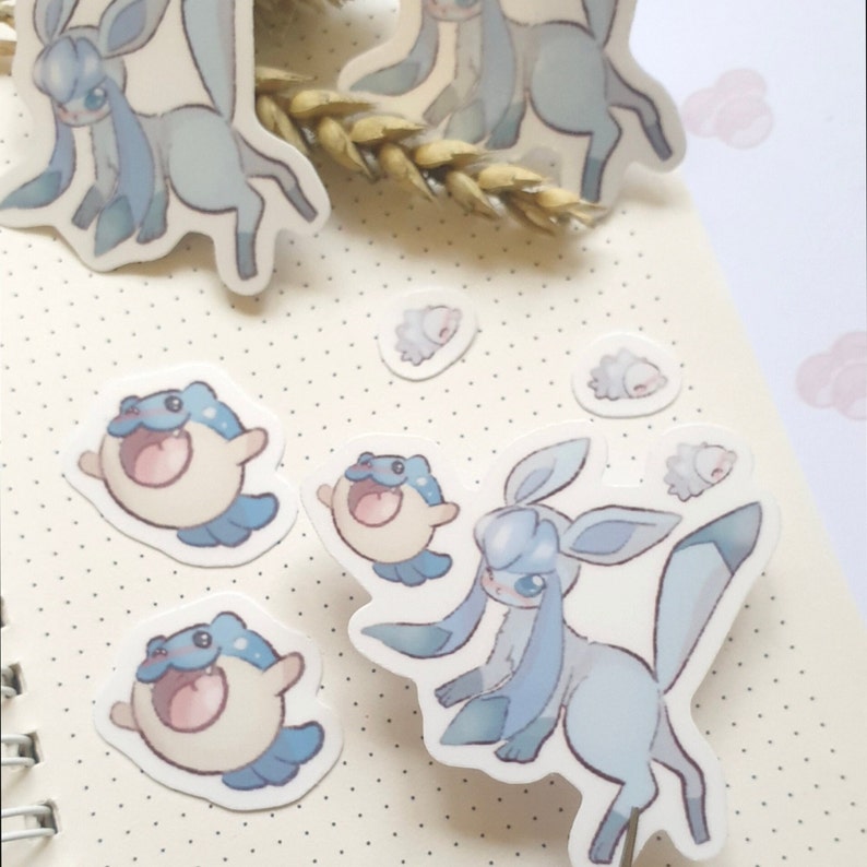 Eeveelution Sticker for Water Bottle Decals Laptop Sticker Cute ...
