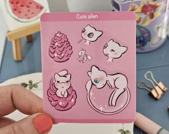 Pink fairy sticker sheet waterproof decorative stickers uk