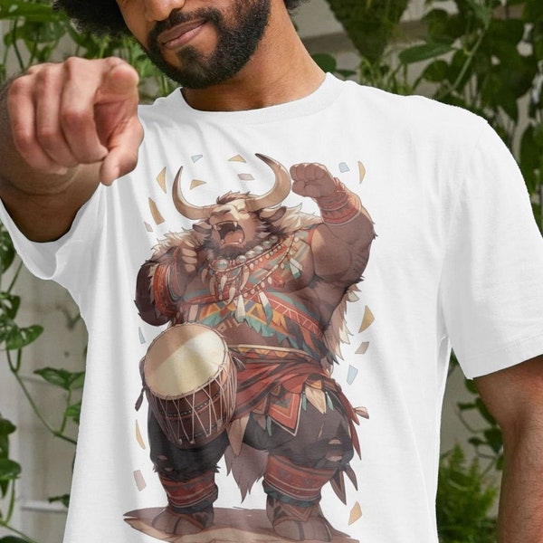 Tauren Drummer Shirt, World of Warcraft T-Shirt, Shirt for the Horde, Gift for Gamers, Gaymer Shirt, Gift for Nerds, furry Fandom shirt