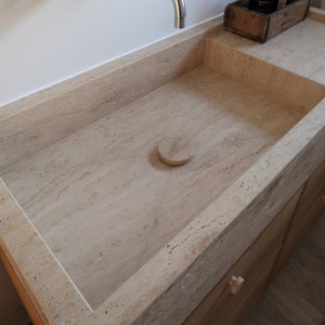 Marble Sink, Custom Travertine Sink, Natural Stone Sink, Marble Vessel Sink, Bathroom Sink, Wash Basin, Handmade Marble Sink, Kitchen Sink