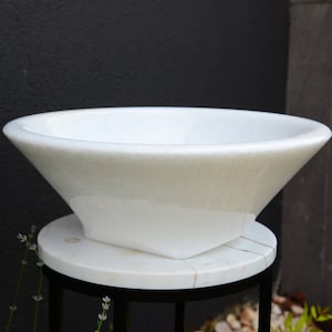 Handcrafted White Marble Sink, Bowl Sink, Vessel Sink, Marble Bathroom Sink, Natural Stone Sink, Custom Marble Vanity Sink,Marble Wash Basin