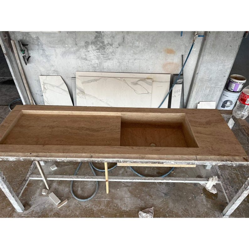 Custom Travertine Sink, Rustic Travertine Marble, Handcrafted Travertine Sink, Travertine Vessel Sink, Handmade Travertine, Bathroom Vanity