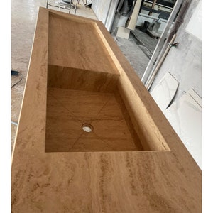 Custom Travertine Sink, Rustic Travertine Marble, Handcrafted Travertine Sink, Travertine Vessel Sink, Handmade Travertine, Bathroom Vanity