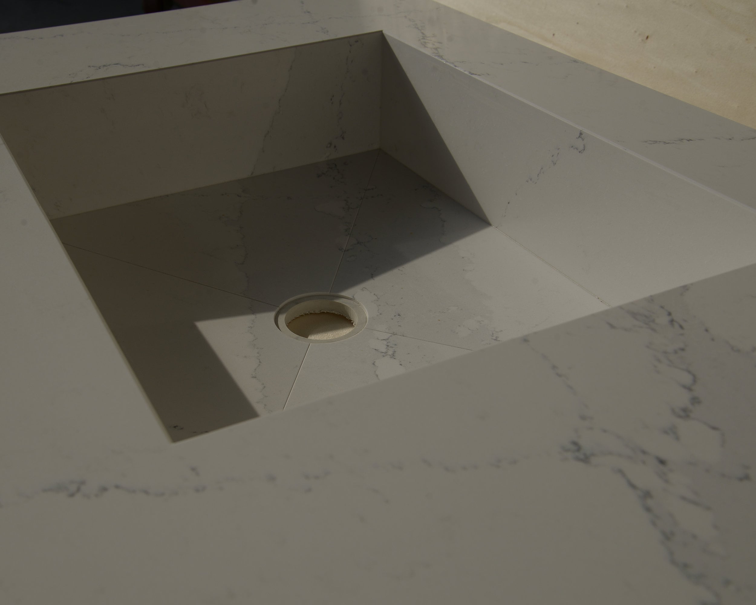 Custom Quartz Sink, Sink Integrated Custom Quartz Countertop, Kitchen ...