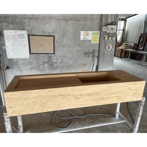 Custom Travertine Sink, Rustic Travertine Marble, Handcrafted Travertine Sink, Travertine Vessel Sink, Handmade Travertine, Bathroom Vanity