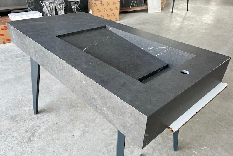 Custom Porcelain Sink. Custom Marble Design. Bathroom Vanity. Marble Sink. Rectangular Marble Sink. Rectangular Porcelain Sink. Rectangular Marble Sink. Marble Vessel. Custom Sink. Carrara. Marble Sink Wall Mount. Marble Long Sink. Black Sink