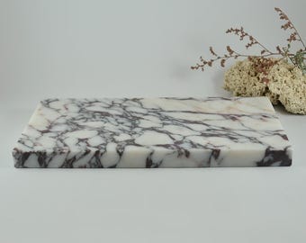 Calacatta Viola Marble Tray: Decorative Serving Platter, Custom Sizes