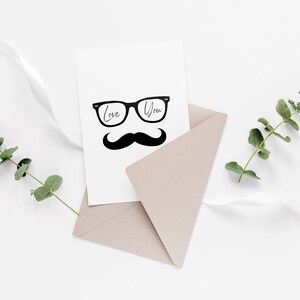 Card "Love You" for Dad Printable