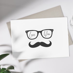 Card "Love You" for Dad Printable
