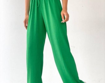 Pantalon d'été vert