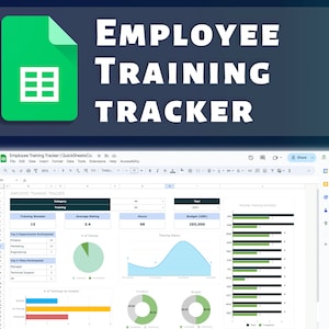Vorlage für Mitarbeiterschulungen | Trainings-Tracker | Mitarbeiterschulung | Vorlage für Mitarbeiter-Tracking | Google Sheets Vorlage | HR-Tracking