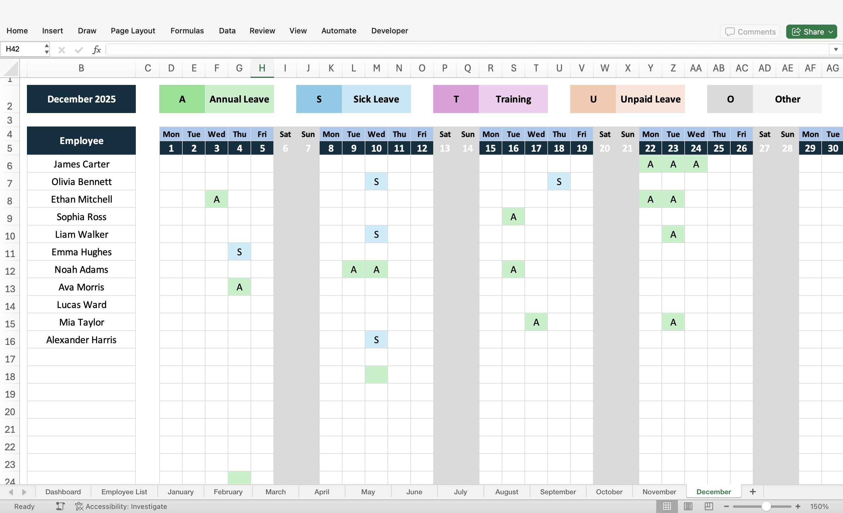 Employee Leave Tracker Excel Template Leave Management Excel Time