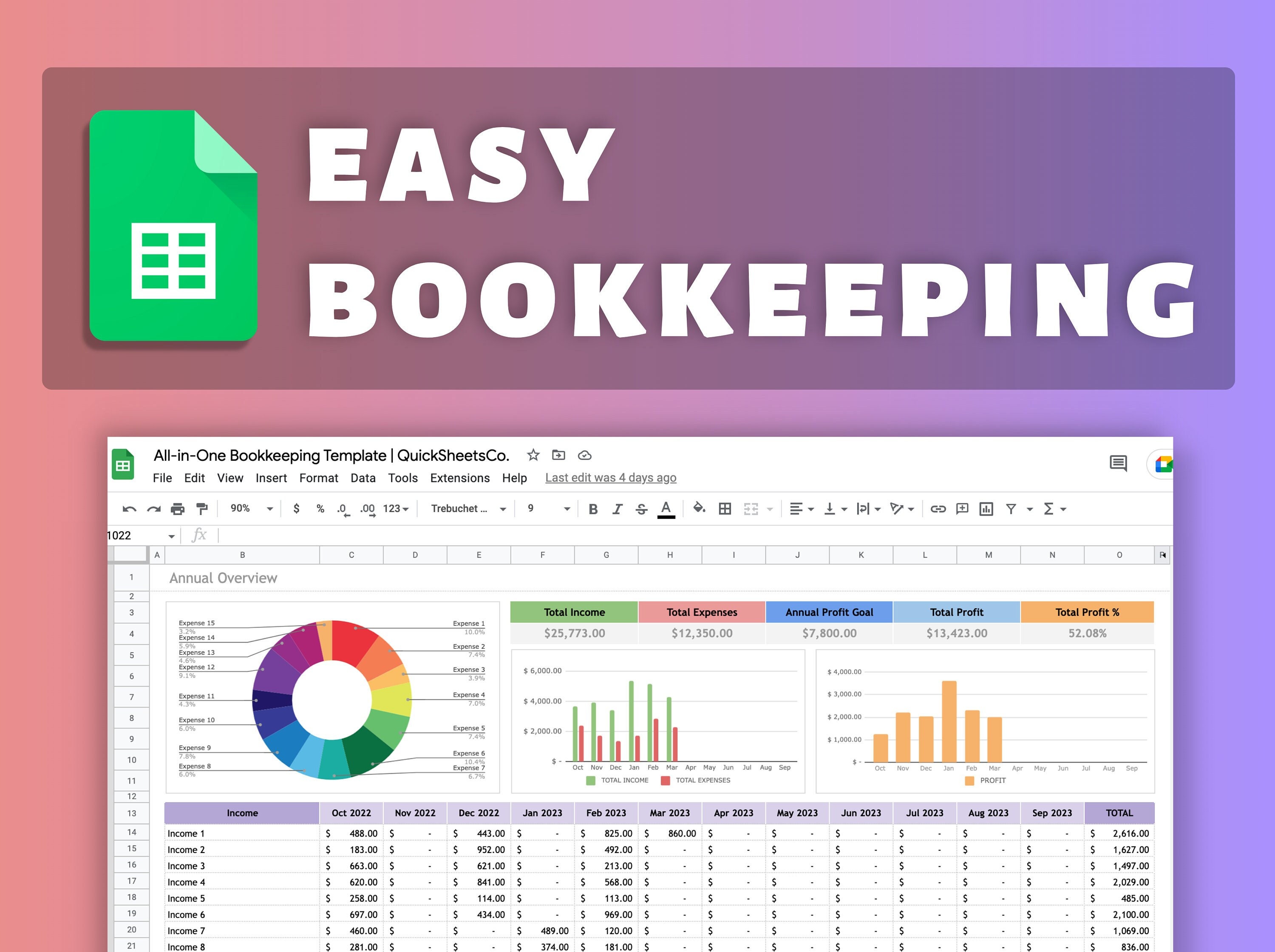 Small Business Bookkeeping Template Google Sheets and Expense Small Business Bookkeeping Template Google Sheets and Expense