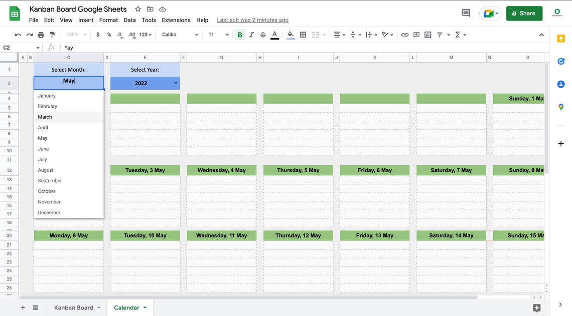 Kanban Board Google Sheets Template Kanban Agile Board - Etsy UK