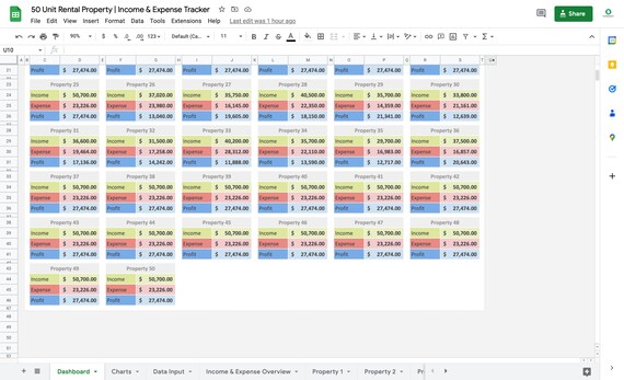 Property Portfolio Spreadsheet Template