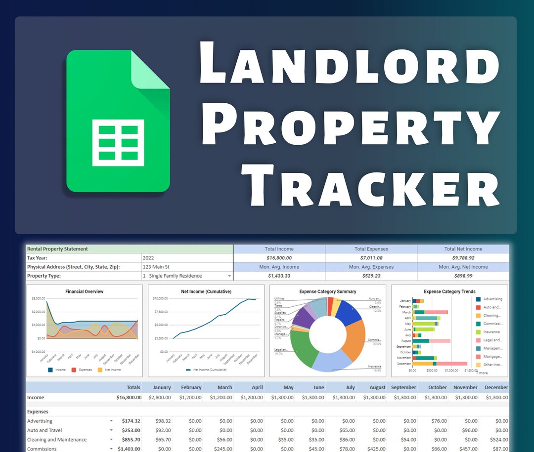 Landlord Rental Property Spreadsheet Template Google Sheets Rental Landlord Rental Property Spreadsheet Template Google Sheets Rental