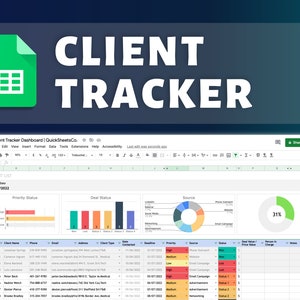 Client Tracker Spreadsheet | Google Sheets | Small Business Template | CRM Dashboard | Business Tracker | Lead Tracker