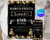 Narco Invite Narco Fiesta Narco Party Narco Themed Party 30th Birthday Him 35th Birthday 40th Birthday 50th Birthday 55th Birthday