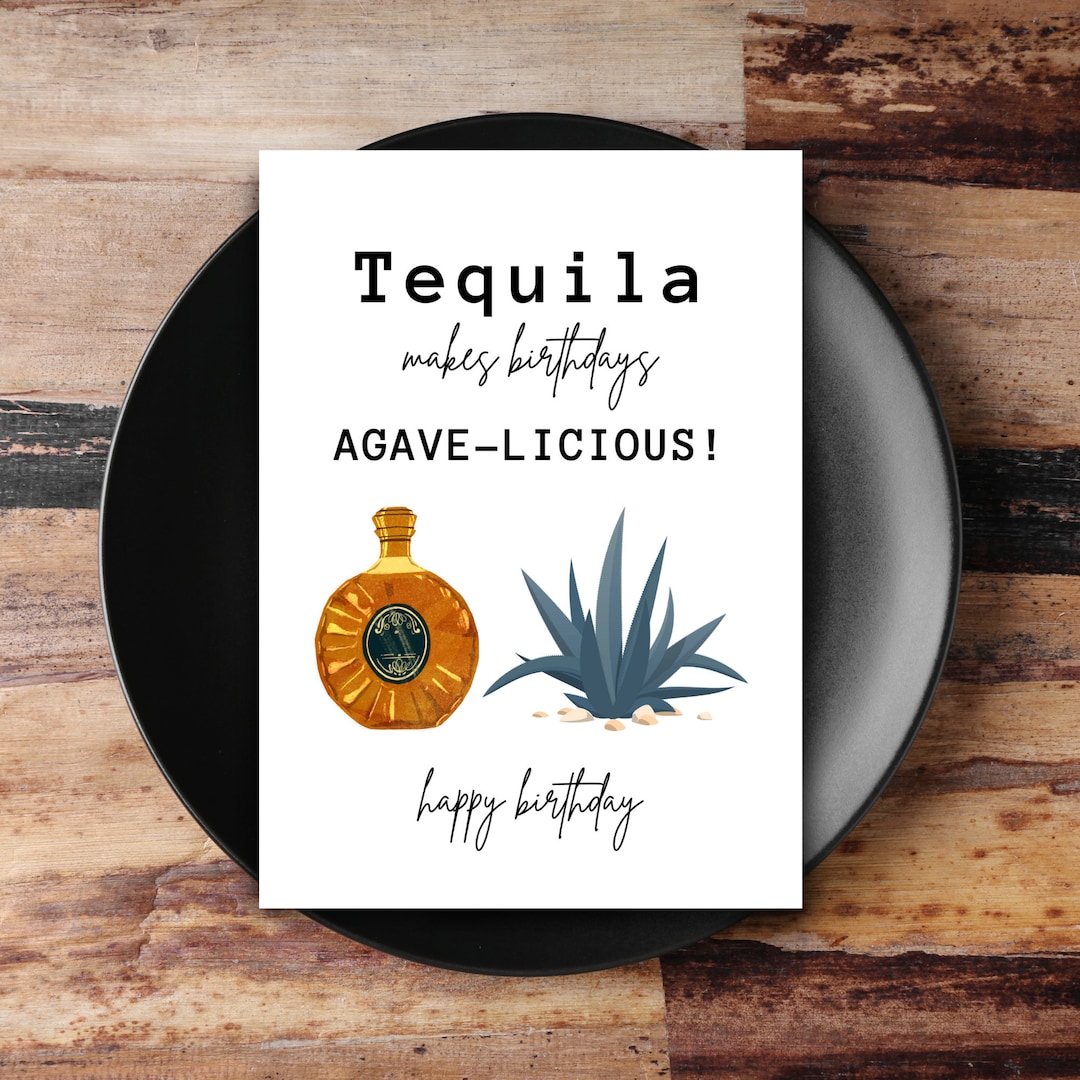 Tequila Birthday Card Mexican Birthday Card Happy Birthday Card 35th