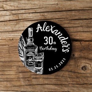 Tequila Sticker Mexican Party Favors Tequila Party Favors 30th Birthday Stickers Custom Stickers Personalised 35th Birthday Favors