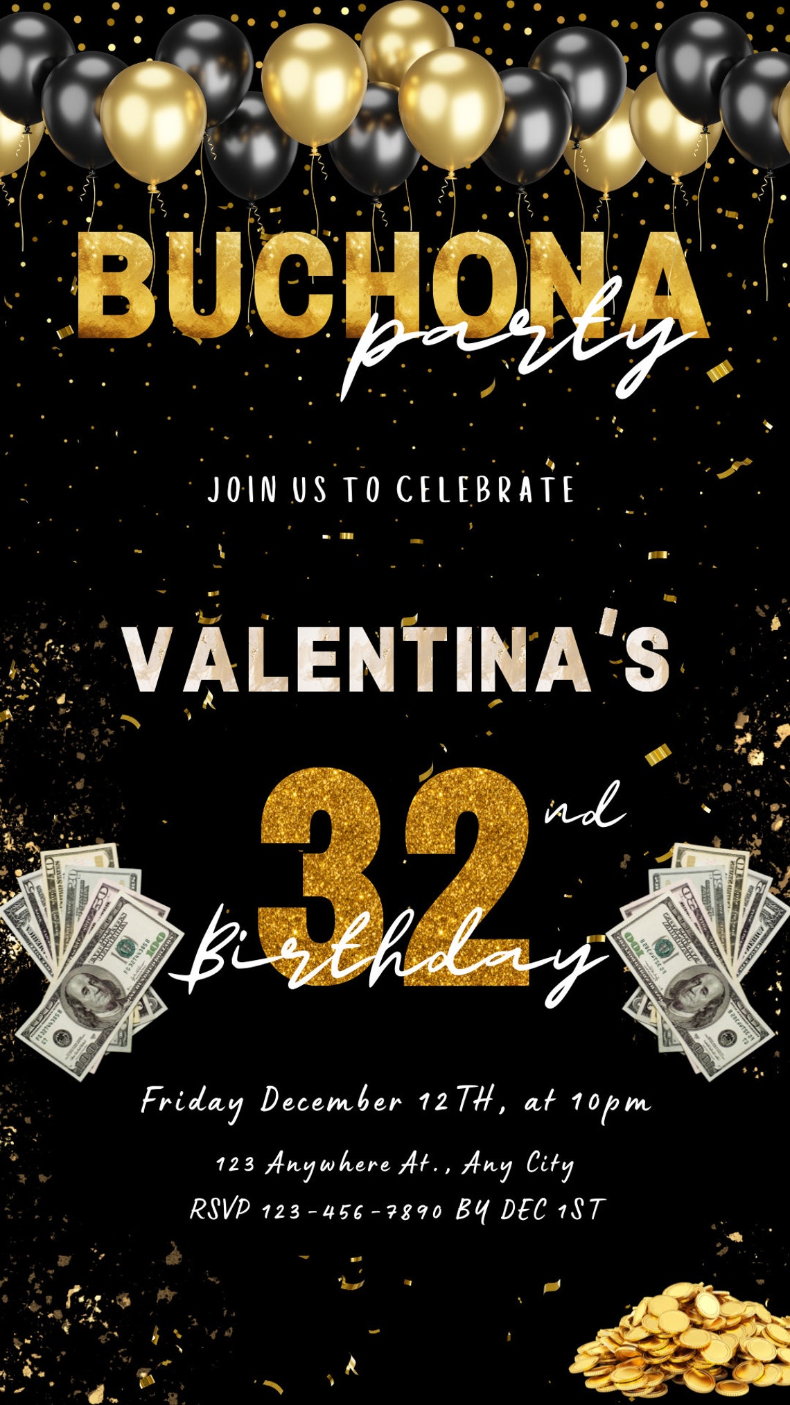 Buchona Invitation Template Buchona Party Buchona Digital Invitation Buchona Invitation Template Buchona Party Buchona Digital Invitation