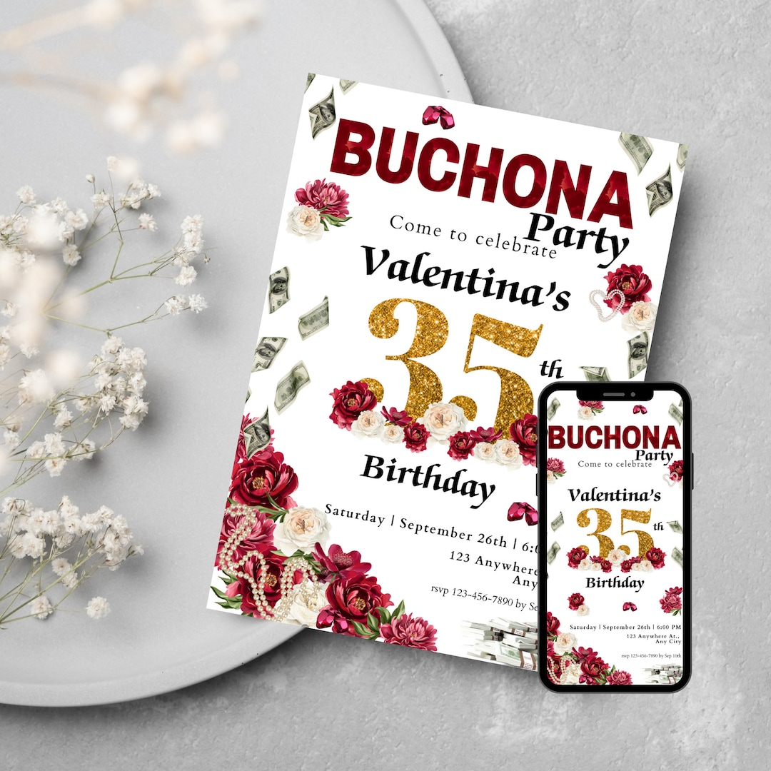 Buchona Party Buchona Invitation Template Buchona Invitation Etsy