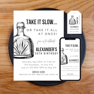 Tequila Invitation Editable Tequila Birthday Tequila Watercolor Tequila Party Favors 21st Birthday 22nd Birthday 23rd Birthday 24th Birthday