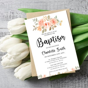 Lds Baptism Invites Lds Girl Baptism Invitation Baptism Invitations E Invites Baptism Evites Baptism Bautizo Invitation Digital