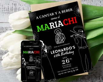 Mariachi Birthday Invitation Mexican Invitation Birthday Mexican Theme Invitation Mexican Party Invite Mexican Style Invitation