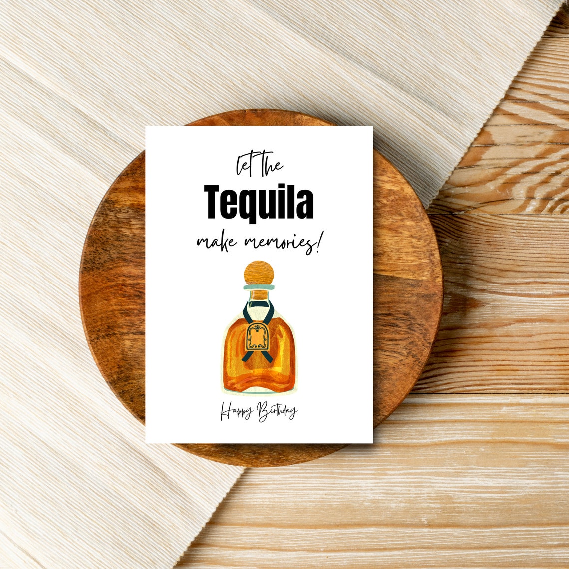 Tequila Birthday Card Tequila Card Tequila Gifts Funny Mexican Birthday