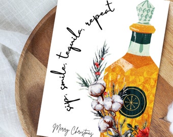 Regalos De Navidad Descarga Instantánea Tarjeta De Navidad Tarjeta De Tequila Tarjetas Mexicanas De Navidad Tarjetas Navidad En Familia Tarjeta Feliz Navidad