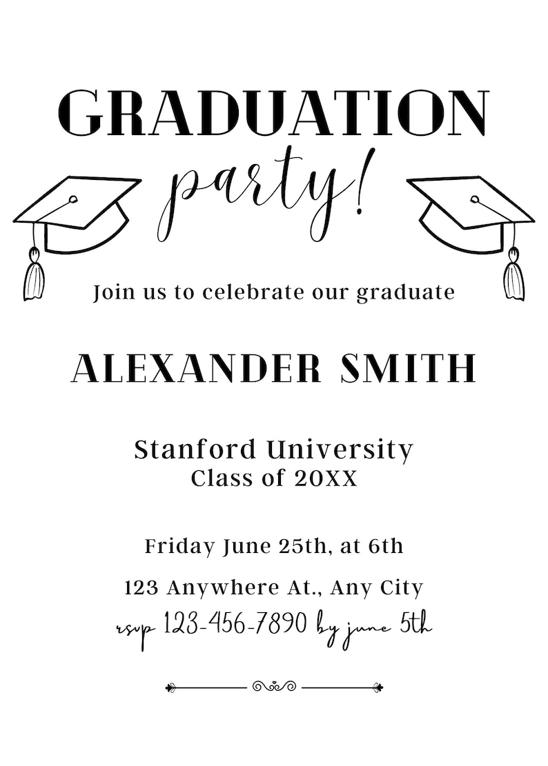 E Invitations Graduation Bsn Graduation Party Invitation Formal